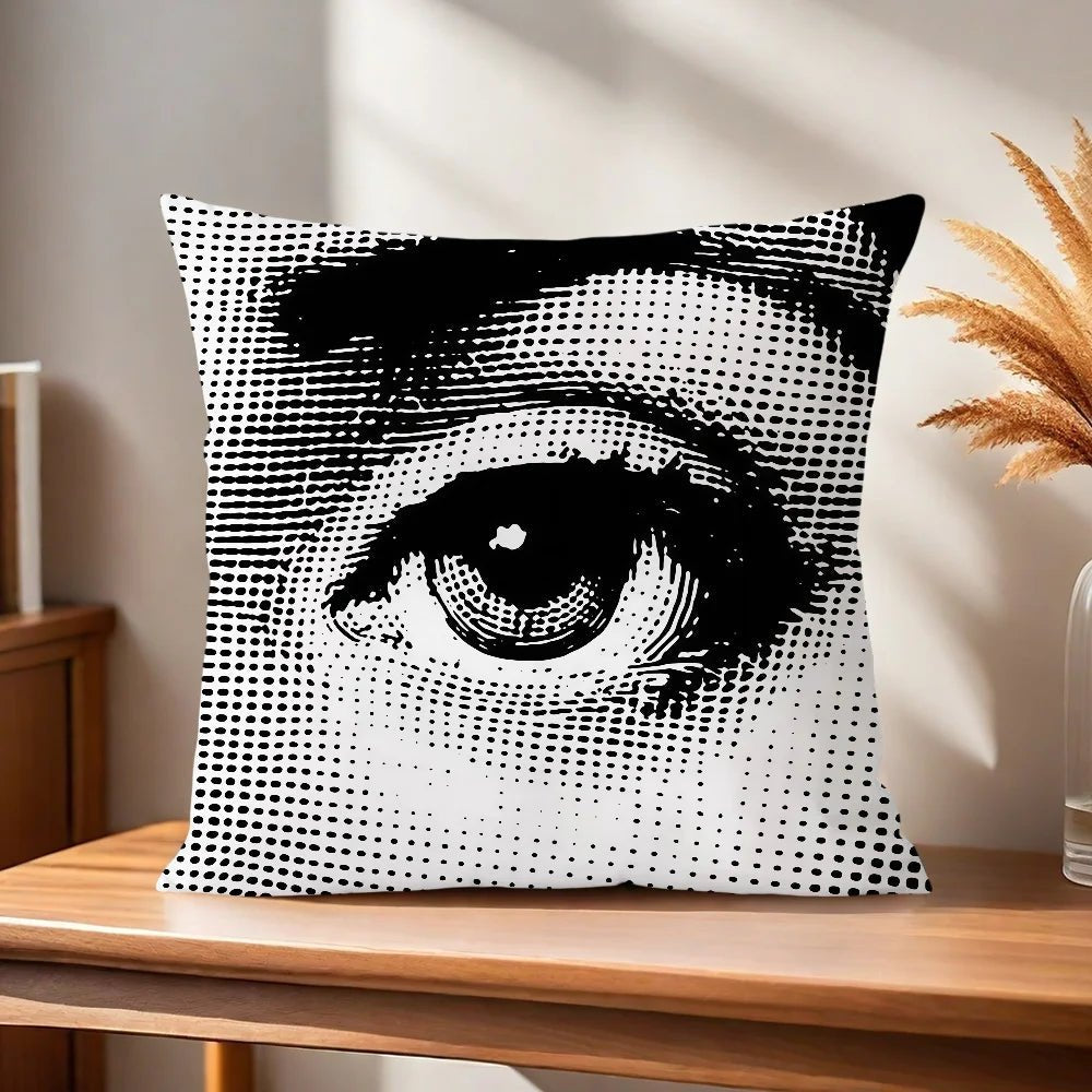 Modern Art Face Decorative Pillow Cover – Sofa & Home Decor Cushion Case - The Uplift Shop