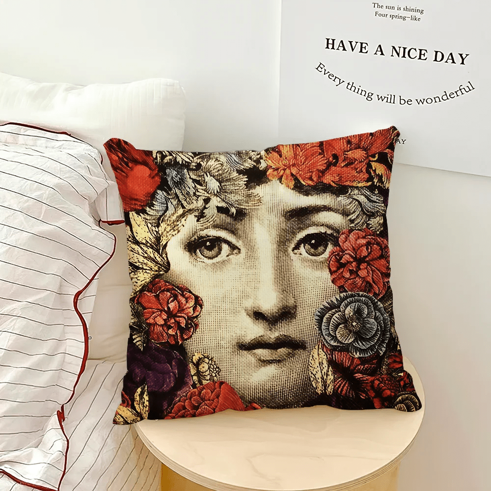 Modern Art Face Decorative Pillow Cover – Sofa & Home Decor Cushion Case - The Uplift Shop
