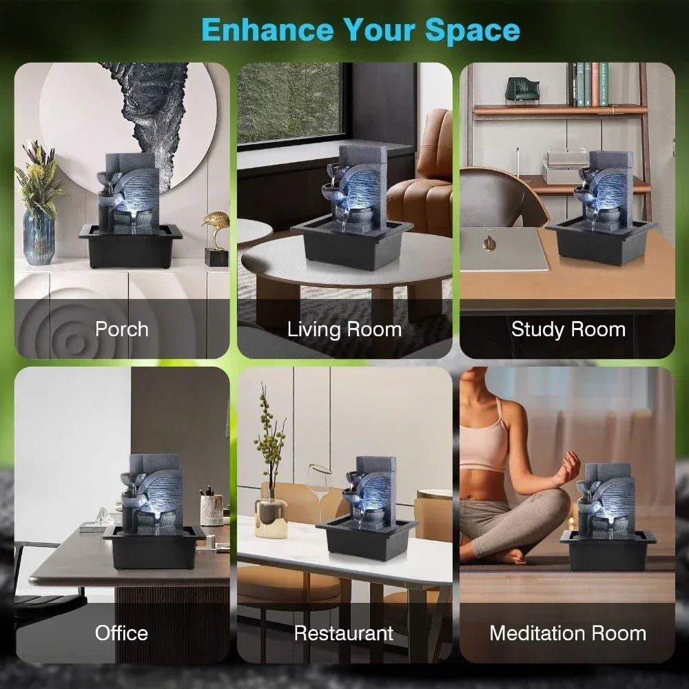 Zen LED Feng Shui Ball Fountain – Tabletop Water Feature - The Uplift Shop