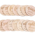 Wooden Monthly Milestone Cards – Baby Shower Gift (7pcs) - The Uplift Shop