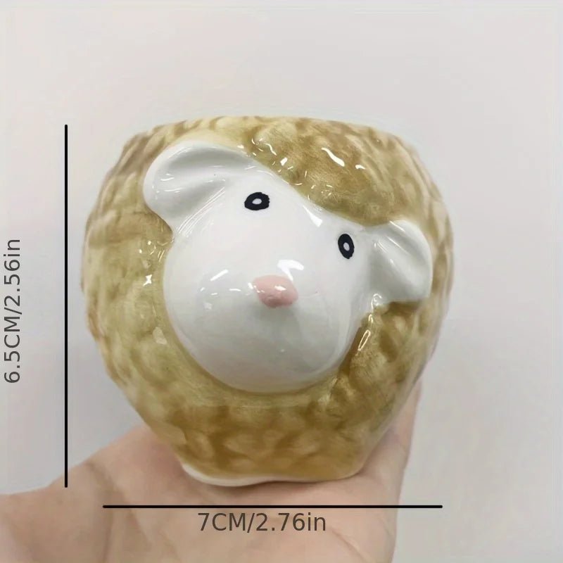 Ceramic Cartoon Animal Mini Planter – Desk & Home Decor - The Uplift Shop