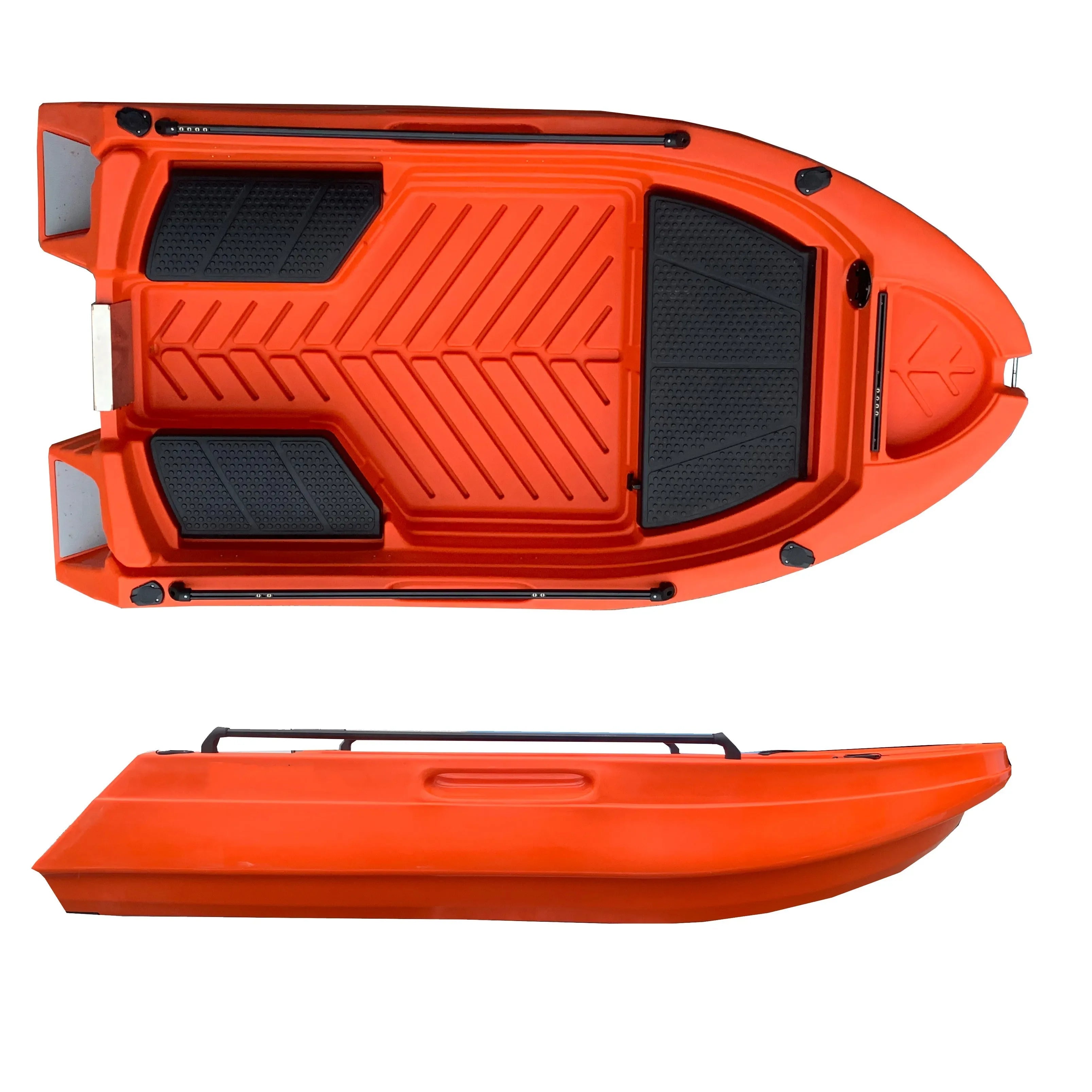 3m HDPE Fishing Kayak Skiff Boat – 4 - Person Anti - UV Hull with Live Fish Compartment - The Uplift Shop