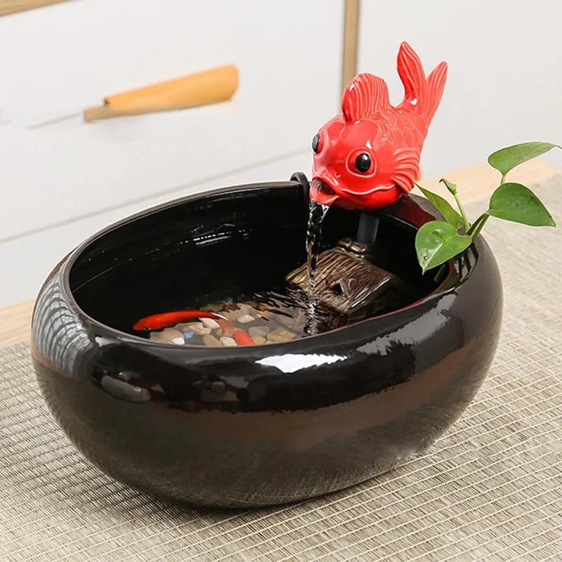 Ceramic Zen Waterfall Fountain – Feng Shui Home Decor - The Uplift Shop