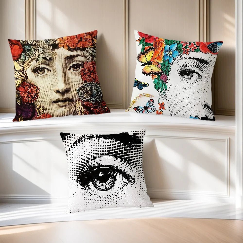 Modern Art Face Decorative Pillow Cover – Sofa & Home Decor Cushion Case - The Uplift Shop