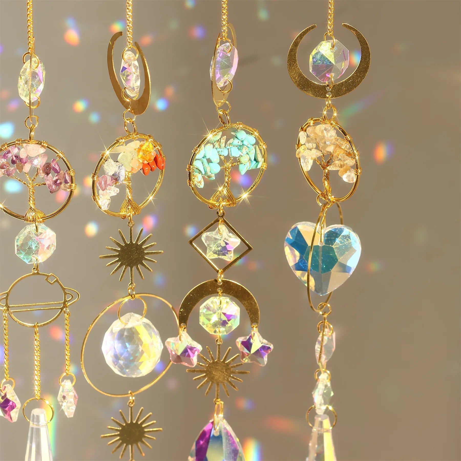 Tree of Life Crystal Suncatcher – Window Prism Light Catcher - The Uplift Shop