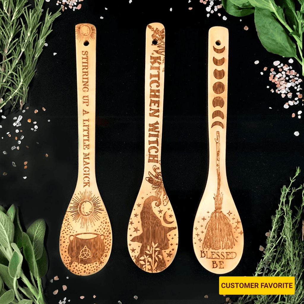 Witchy Bamboo Wooden Spoon - The Uplift Shop