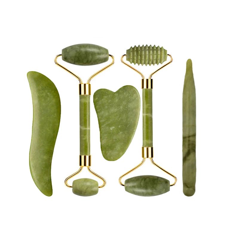 Jade Roller & Gua Sha Massage Set – Anti - Aging Facial Tool - The Uplift Shop