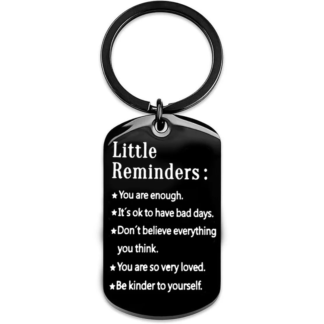 Stainless Steel Little Reminders Keychain - Engraved with Inspirational Quotes - Perfect for Women&Men as Personalized Birthday Gift - The Uplift Shop