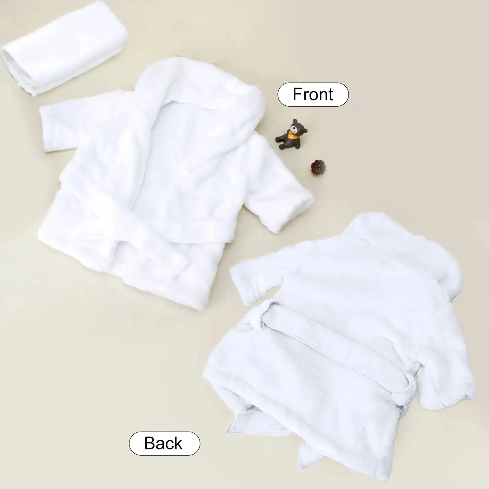 Newborn Photography Bathrobe Set – 5pcs with Slippers - The Uplift Shop
