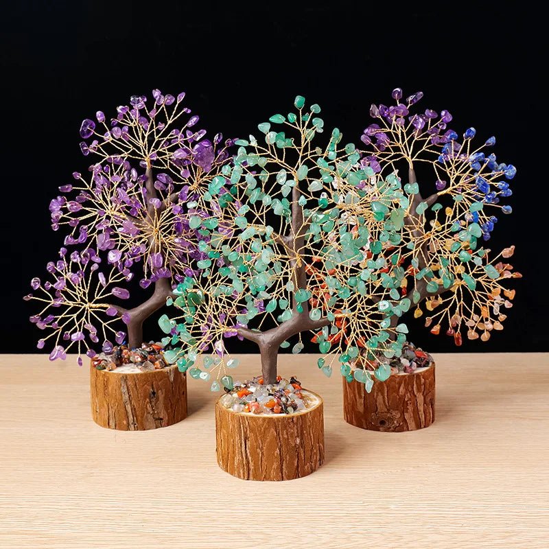 Natural Crystal Stone Money Tree – Feng Shui Home Decor Ornament - The Uplift Shop