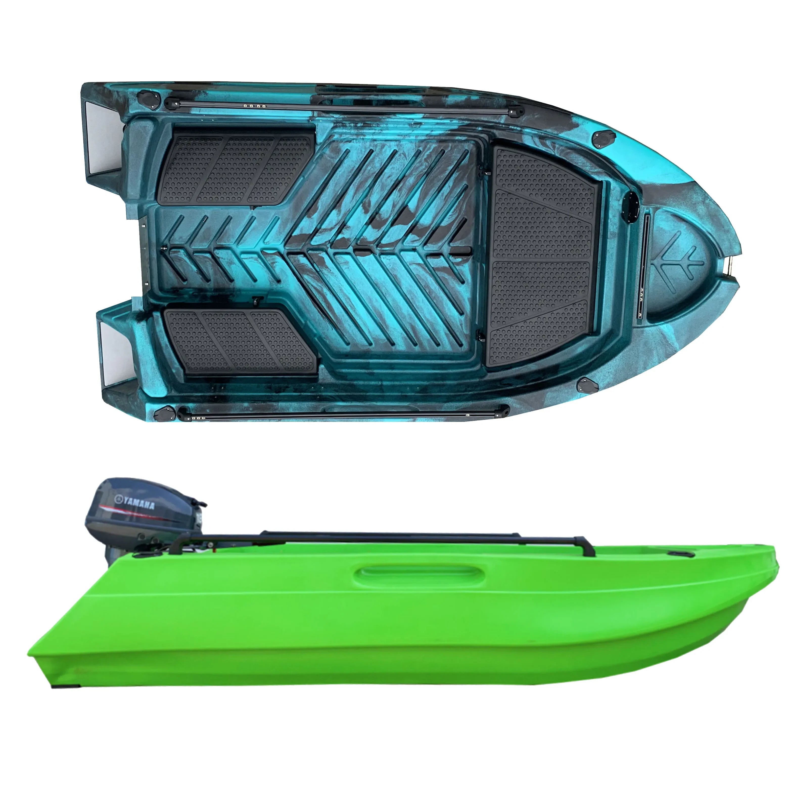 3m HDPE Fishing Kayak Skiff Boat – 4 - Person Anti - UV Hull with Live Fish Compartment - The Uplift Shop
