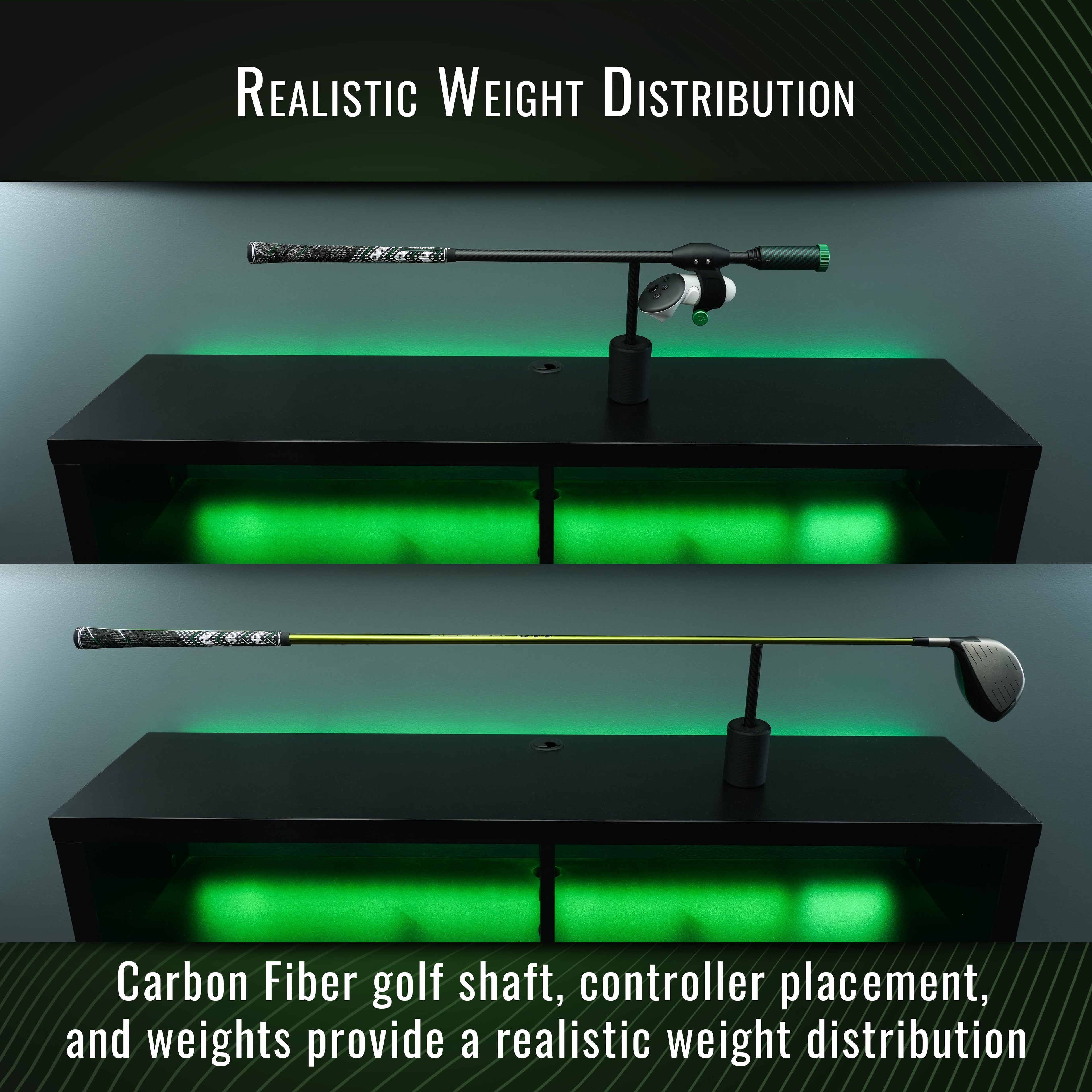 DriVR Elite - Adjustable VR Weighted Golf Club Handle Accessory - Compatible with Quest 2, 3/3s, and Pro - The Uplift Shop