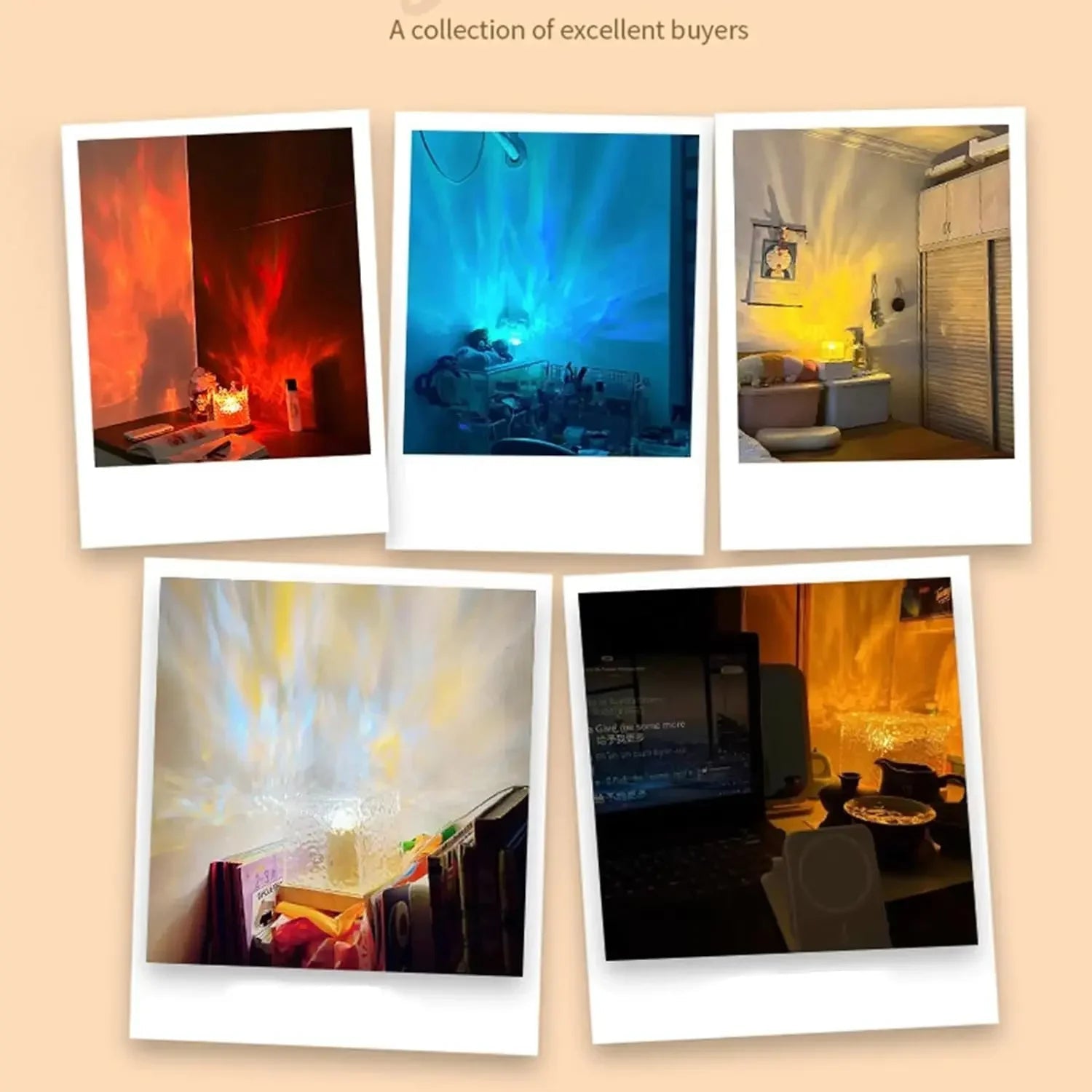 Ocean Wave Projector Lamp – 16 - Color Aurora Night Light with Remote - The Uplift Shop