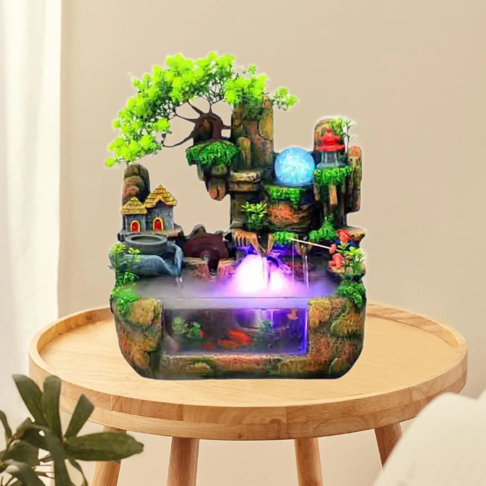 Rockery Zen Bonsai Waterfall Fountain – Indoor Relaxation - The Uplift Shop