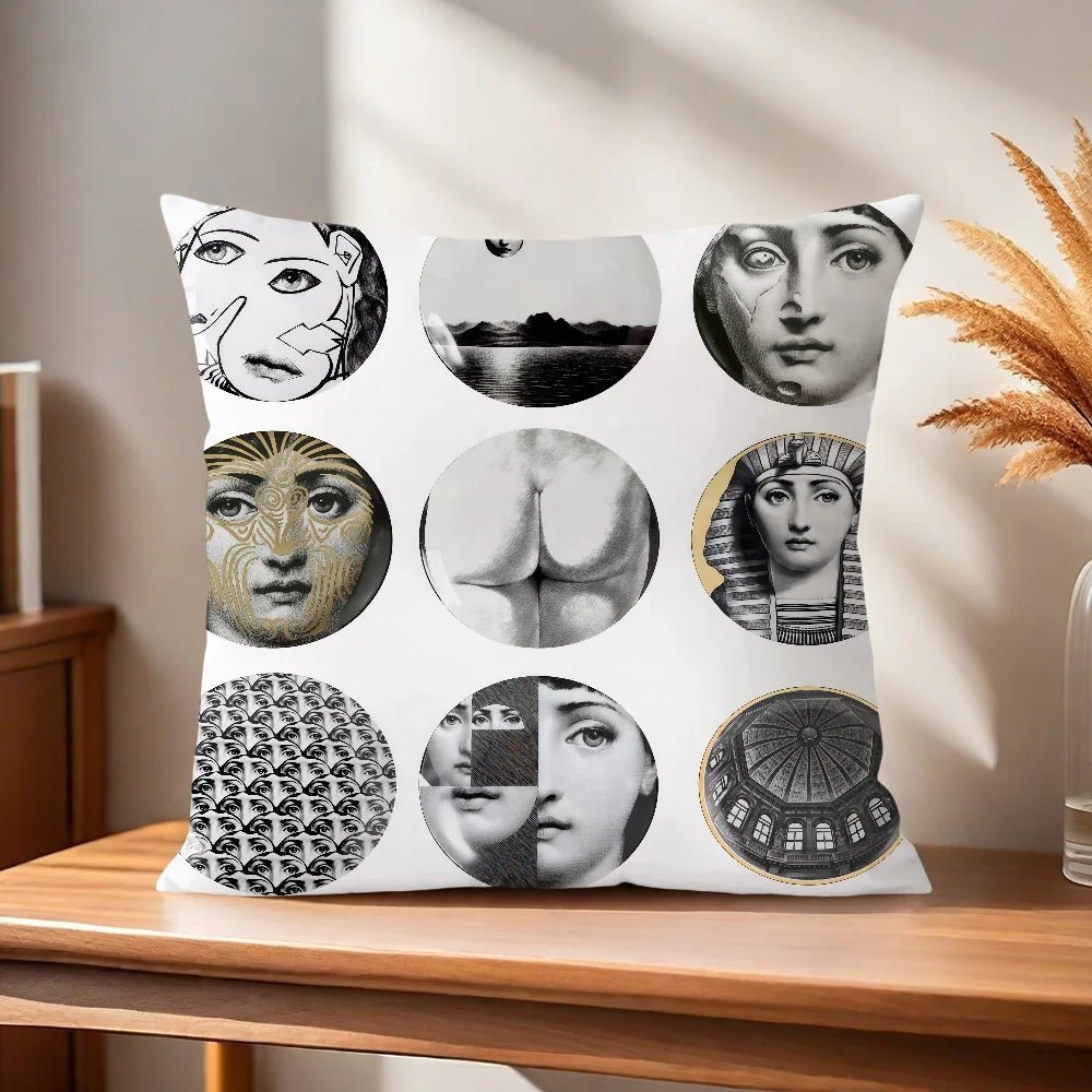 Modern Art Face Decorative Pillow Cover – Sofa & Home Decor Cushion Case - The Uplift Shop