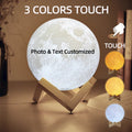 Personalized 3D Moon Lamp – Custom Photo & Text LED Night Light Gift - The Uplift Shop