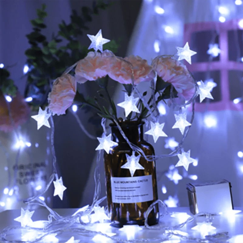 Fairy Star LED String Lights – Indoor & Outdoor Festival Decor - The Uplift Shop