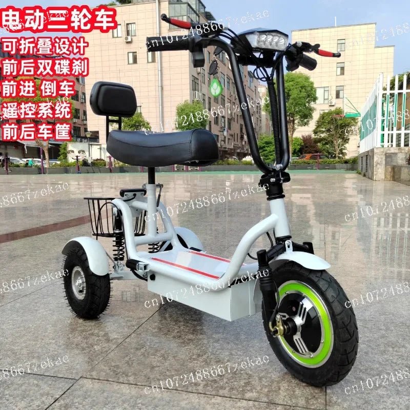 Folding Electric Tricycle – 3 - Wheel Portable Adult Electric Scooter - The Uplift Shop