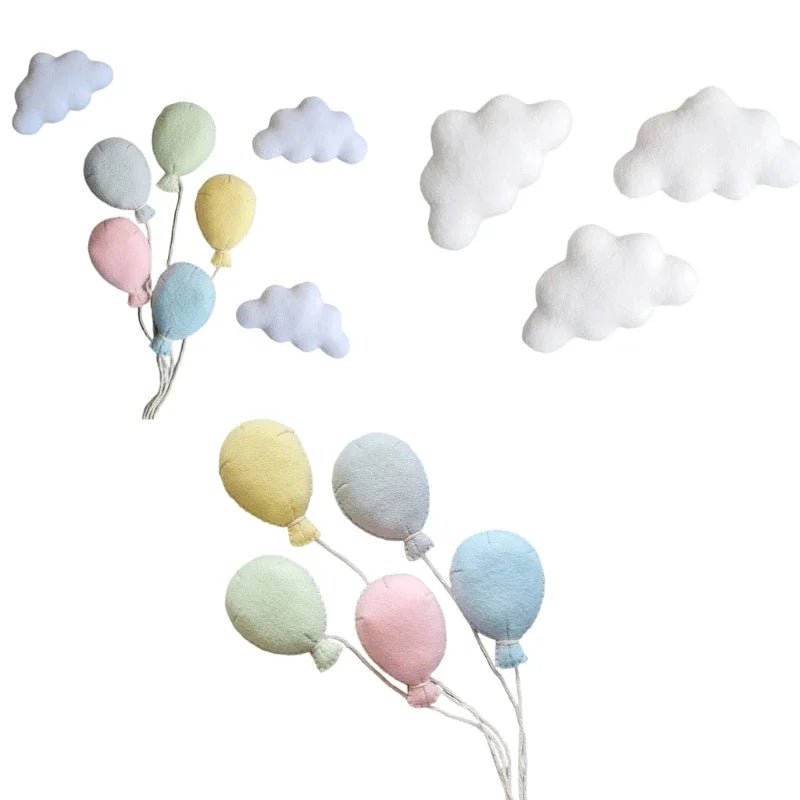Felt Balloon & Cloud Baby Photo Backdrop Props - The Uplift Shop