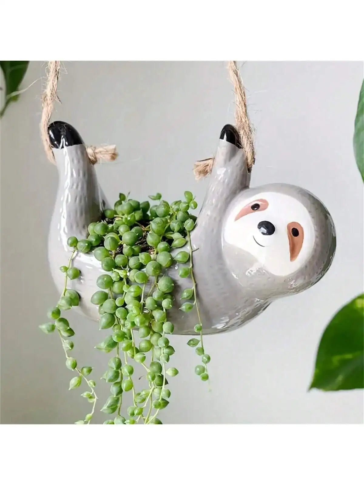 Ceramic Hanging Planter – Indoor Succulent & Air Plant Pot - The Uplift Shop