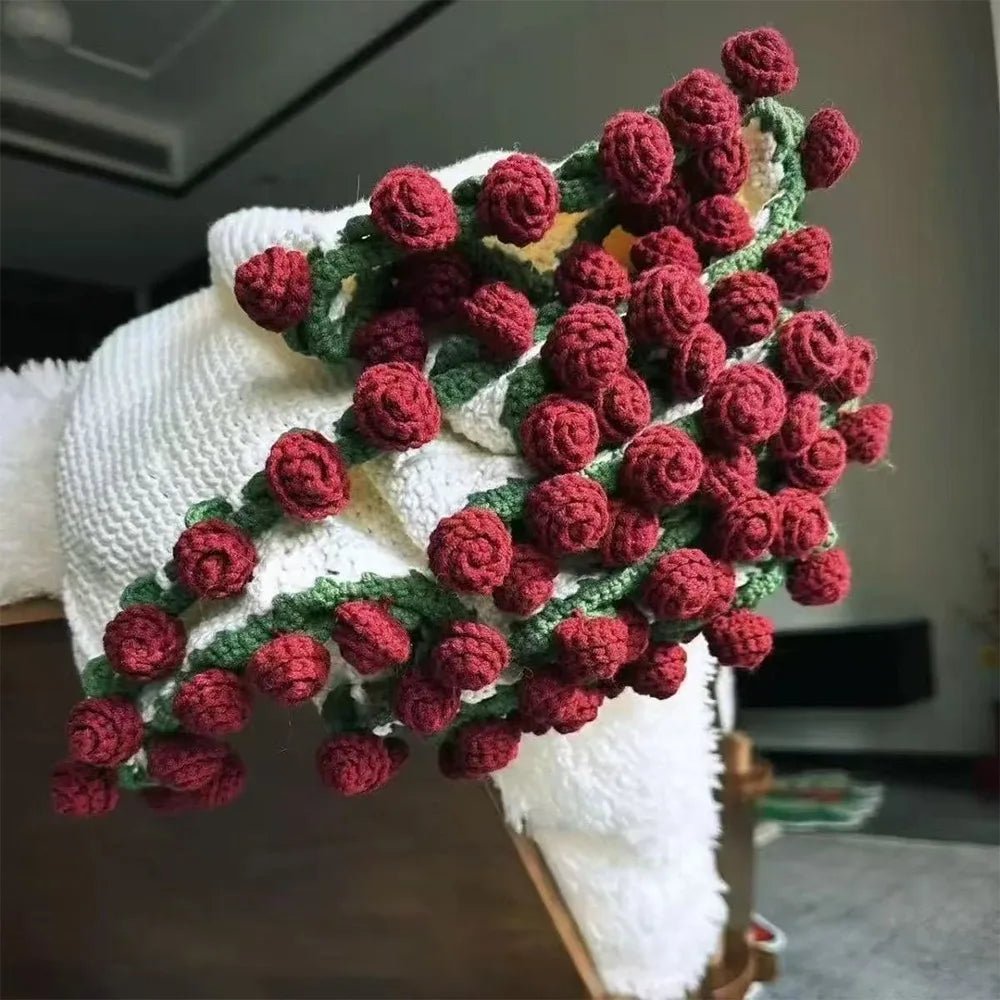 Crochet Rose Bouquet Blanket – Soft Floral Hug Blanket - The Uplift Shop