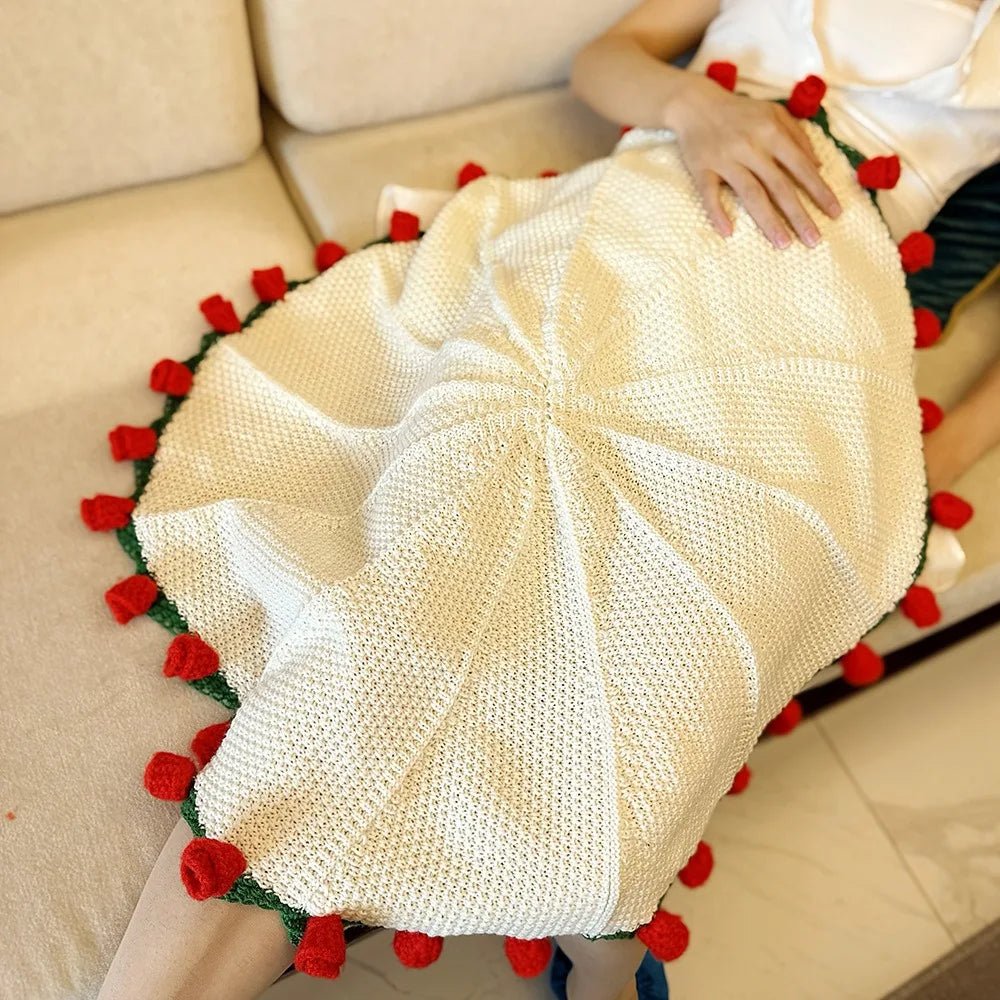 Crochet Rose Bouquet Blanket – Soft Floral Hug Blanket - The Uplift Shop