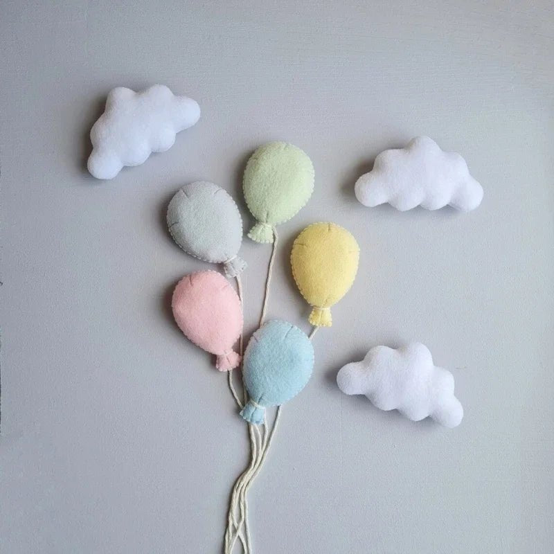 Felt Balloon & Cloud Baby Photo Backdrop Props - The Uplift Shop