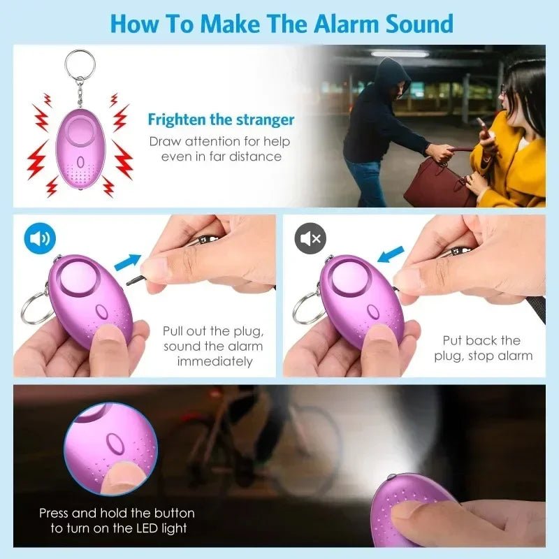 Self Defense Keychain for Women - Personal Safety Alarm with LED Light & Emergency Whistle | Protective Security Accessories - The Uplift Shop