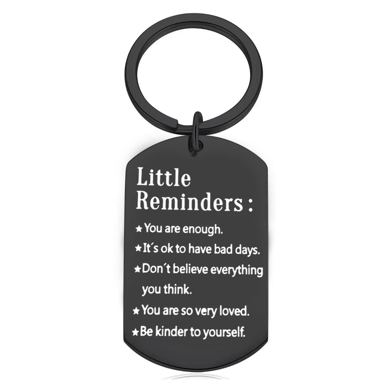 Stainless Steel Little Reminders Keychain - Engraved with Inspirational Quotes - Perfect for Women&Men as Personalized Birthday Gift - The Uplift Shop