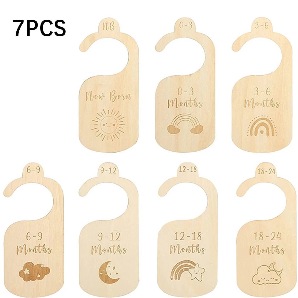Wooden Monthly Milestone Cards – Baby Shower Gift (7pcs) - The Uplift Shop
