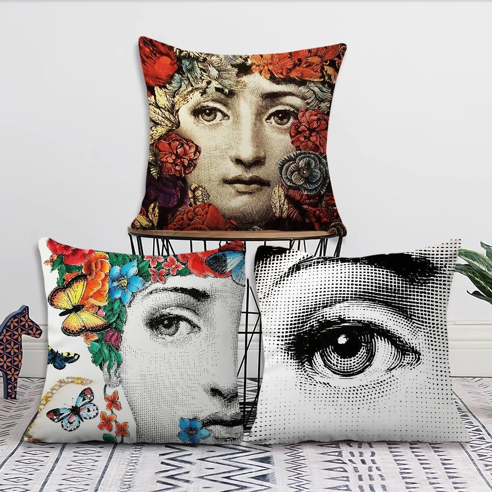 Modern Art Face Decorative Pillow Cover – Sofa & Home Decor Cushion Case - The Uplift Shop