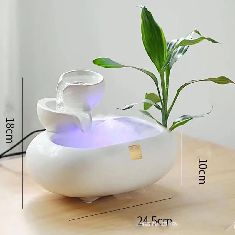 Ceramic Zen Waterfall Fountain – Feng Shui Home Decor - The Uplift Shop