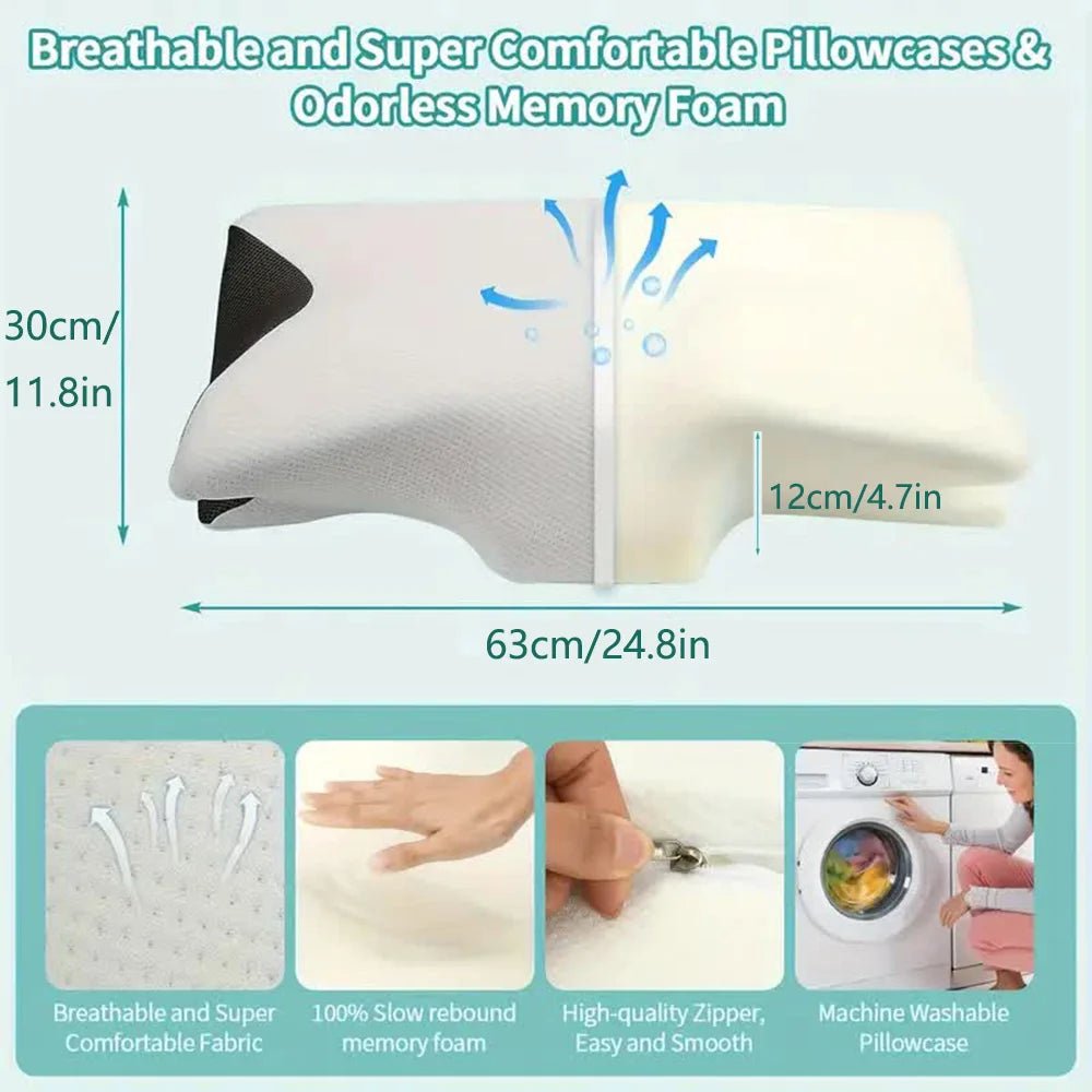 Orthopedic Memory Foam Neck Pillow – Cervical Support for Better Sleep - The Uplift Shop