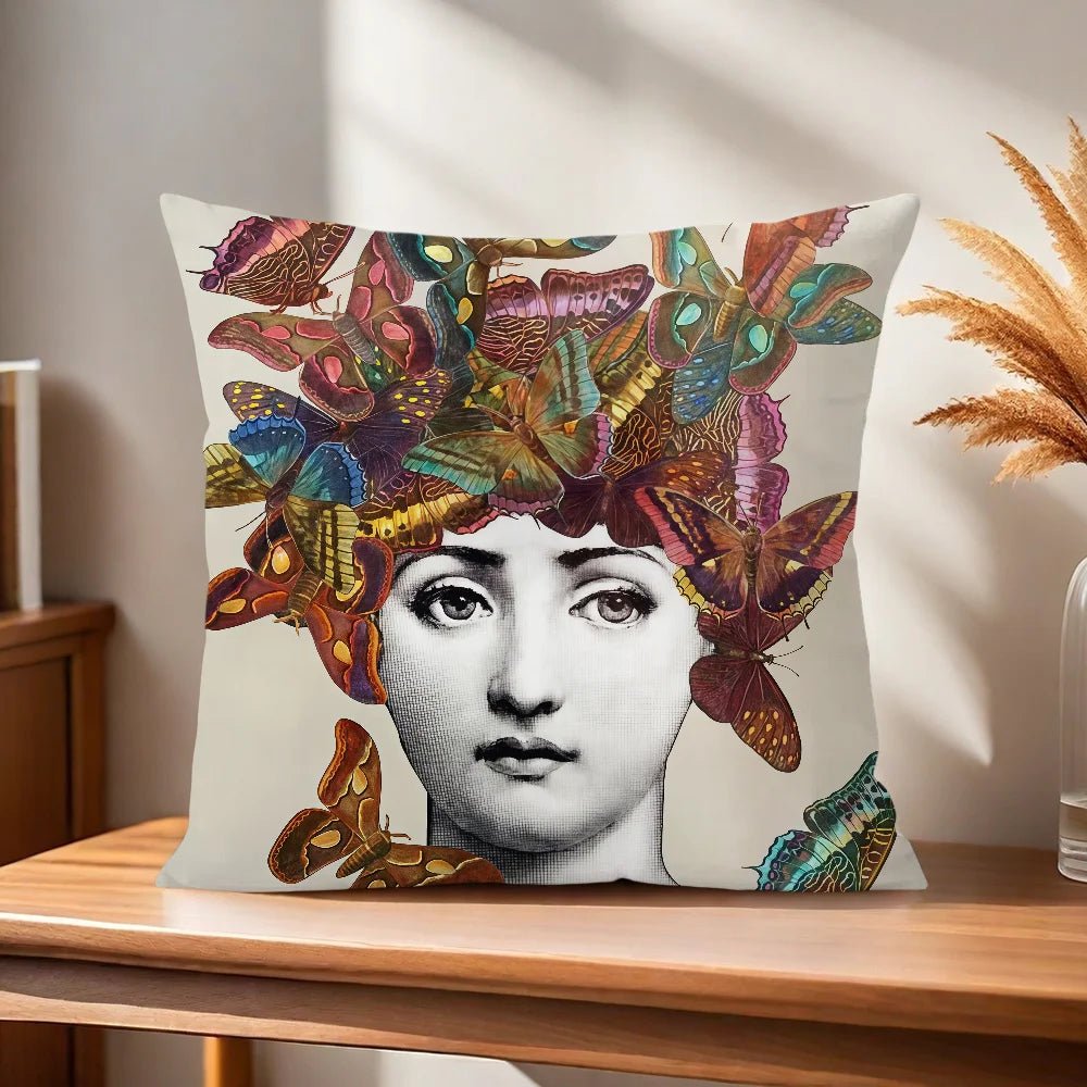 Modern Art Face Decorative Pillow Cover – Sofa & Home Decor Cushion Case - The Uplift Shop