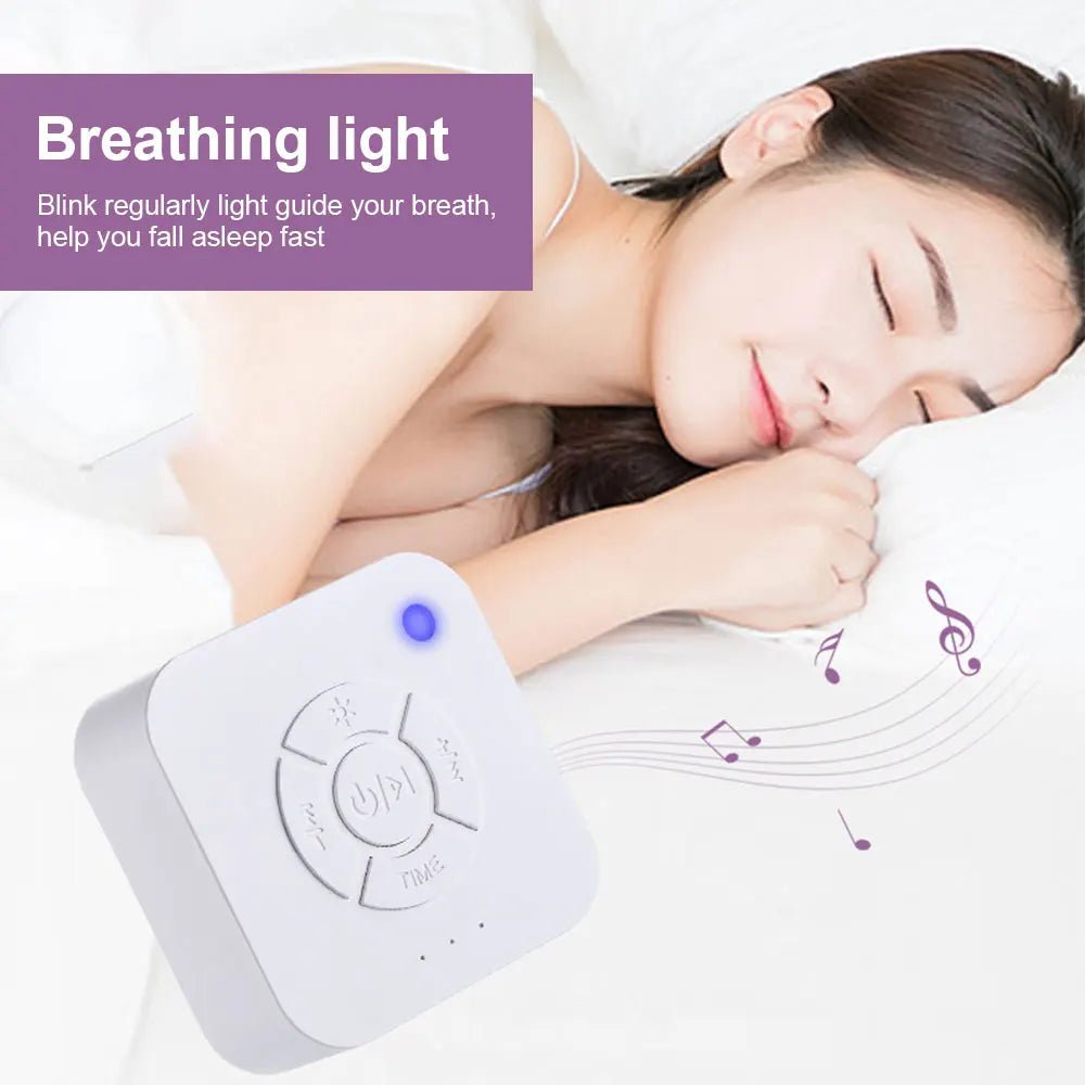 White Noise Sound Machine – 9 Soothing Sounds & Breathing Light for Baby & Travel - The Uplift Shop