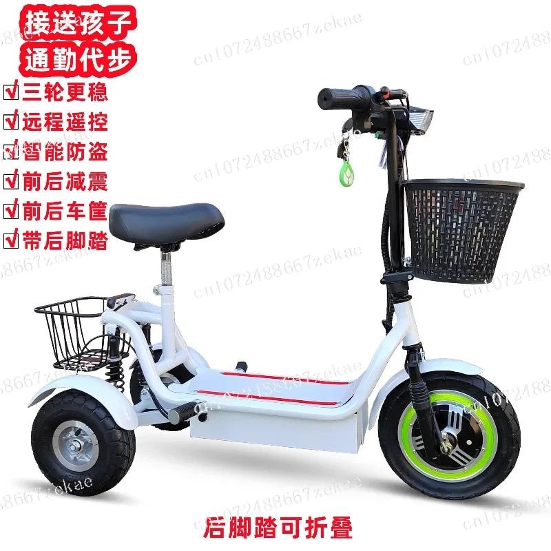 Folding Electric Tricycle – 3 - Wheel Portable Adult Electric Scooter - The Uplift Shop