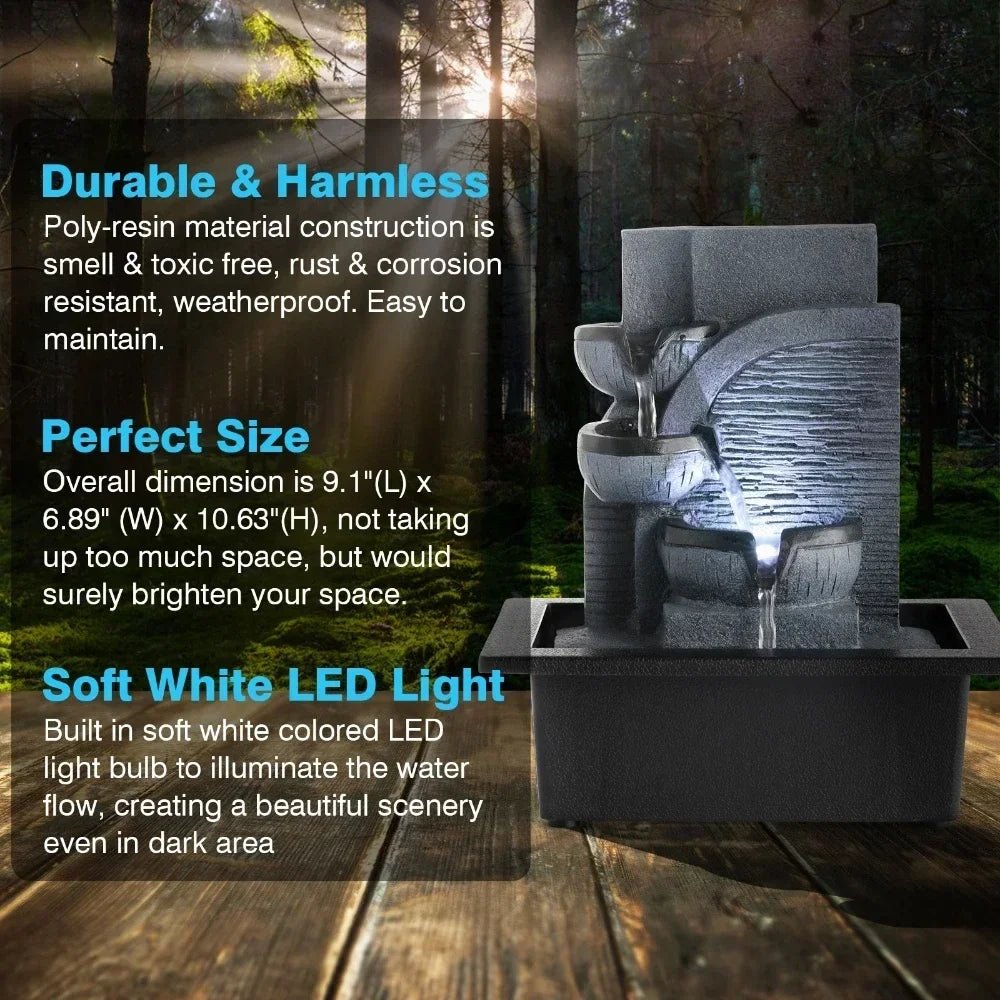Zen LED Feng Shui Ball Fountain – Tabletop Water Feature - The Uplift Shop