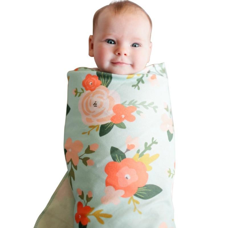 Elegant Colorful Baby Swaddle Wrap – Newborn Receiving Blanket & Headband Set - The Uplift Shop
