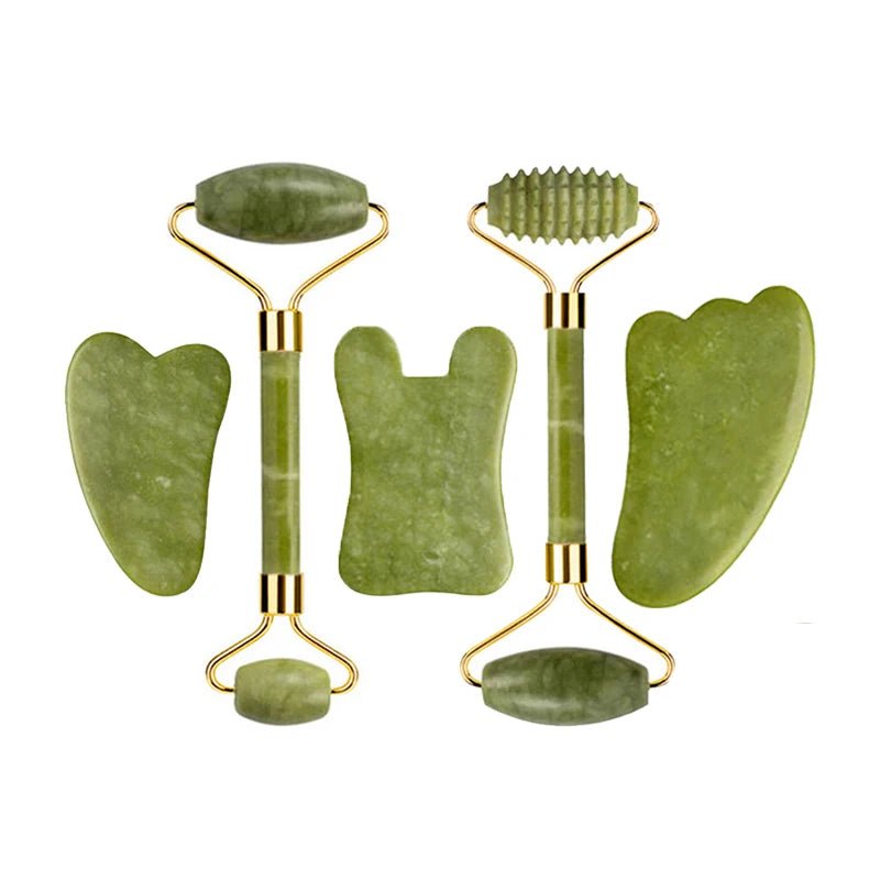 Jade Roller & Gua Sha Massage Set – Anti - Aging Facial Tool - The Uplift Shop