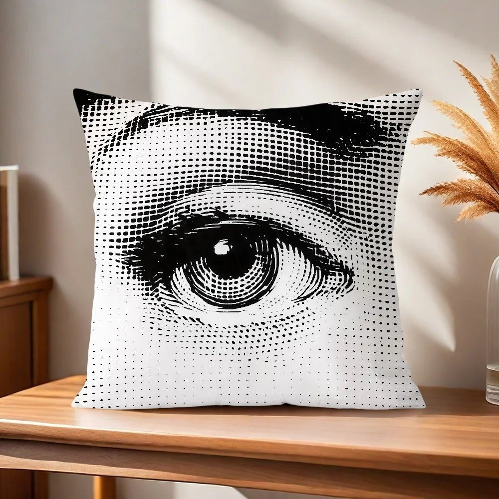 Modern Art Face Decorative Pillow Cover – Sofa & Home Decor Cushion Case - The Uplift Shop