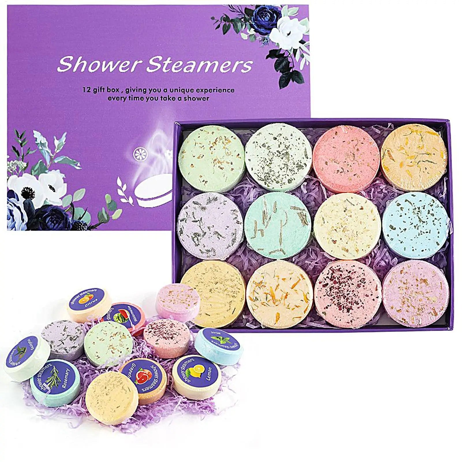 Aromatherapy Shower Steamers Set (12pcs) – Stress Relief Spa Gift - The Uplift Shop