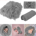 Newborn Photo Shoot Set – Blanket, Wrap & Headband (3pcs) - The Uplift Shop
