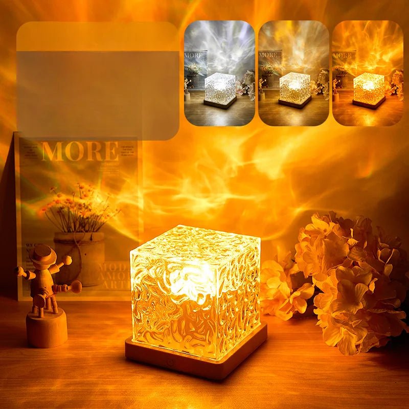Ocean Wave Projector Lamp – 16 - Color Aurora Night Light with Remote - The Uplift Shop
