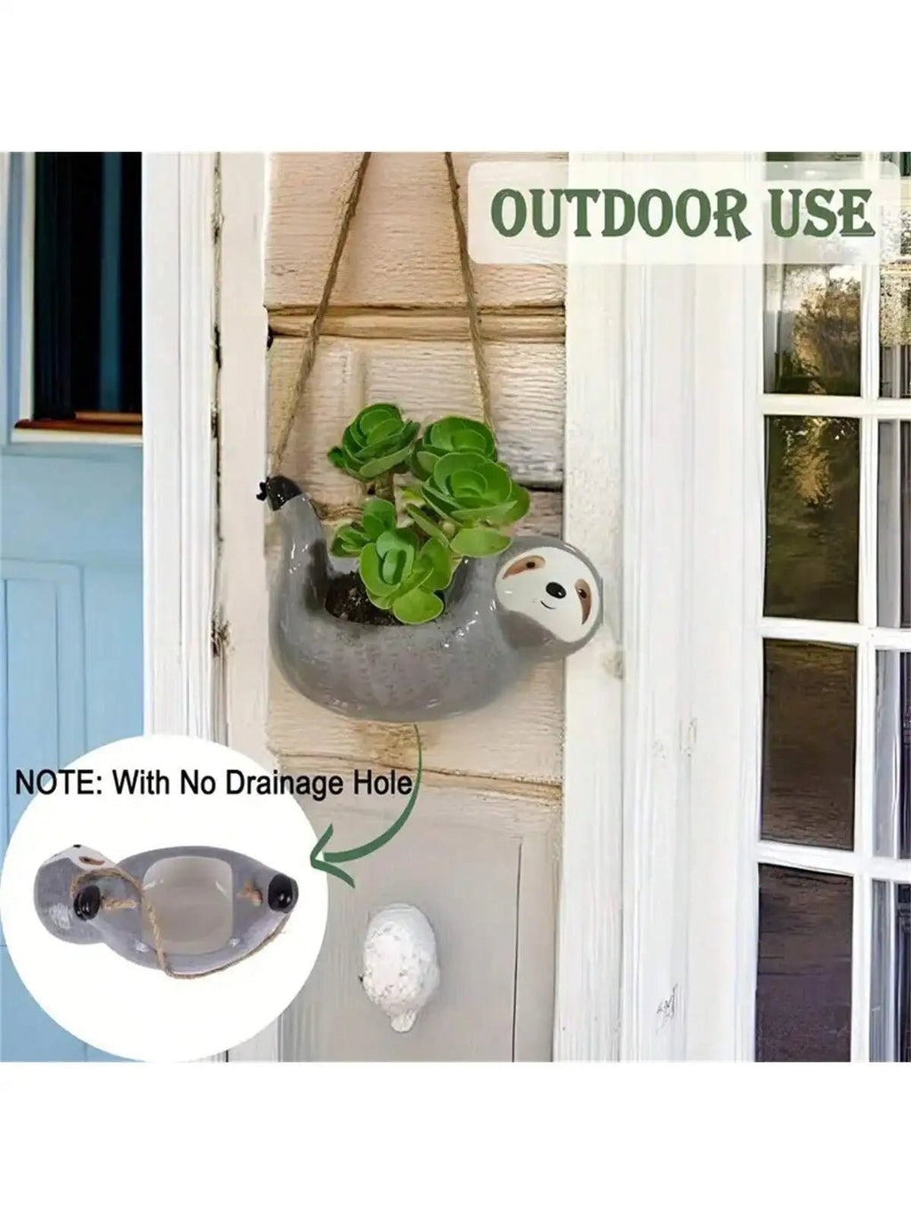Ceramic Hanging Planter – Indoor Succulent & Air Plant Pot - The Uplift Shop