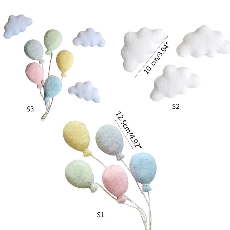 Felt Balloon & Cloud Baby Photo Backdrop Props - The Uplift Shop