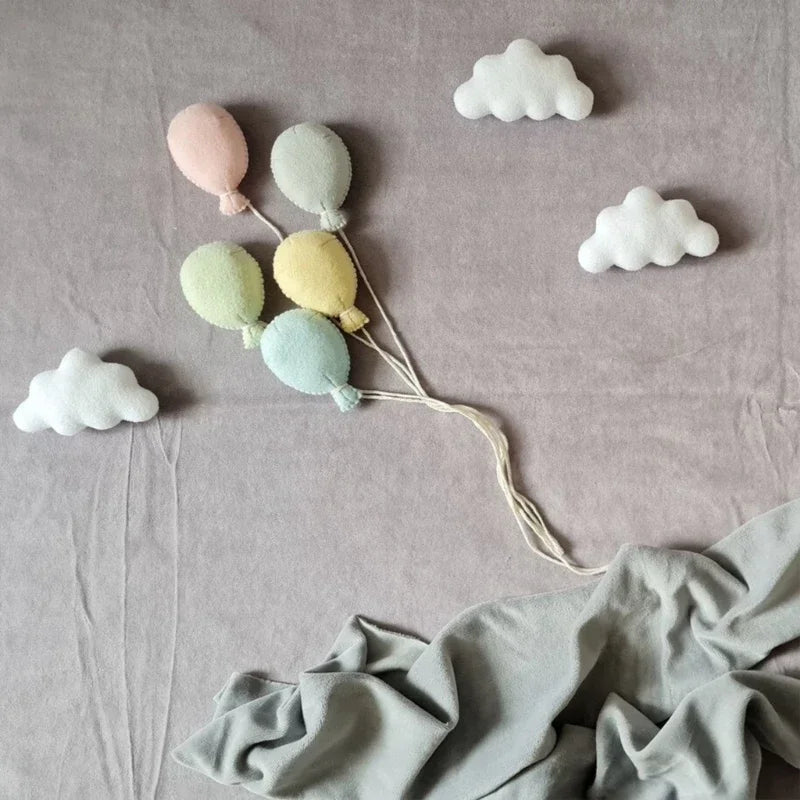 Felt Balloon & Cloud Baby Photo Backdrop Props - The Uplift Shop