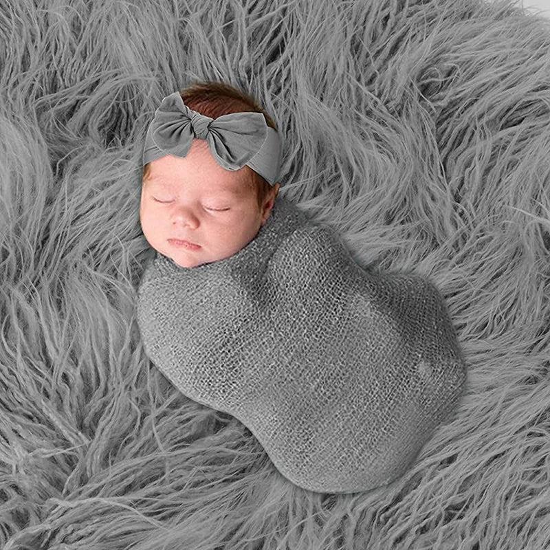 Newborn Photo Shoot Set – Blanket, Wrap & Headband (3pcs) - The Uplift Shop