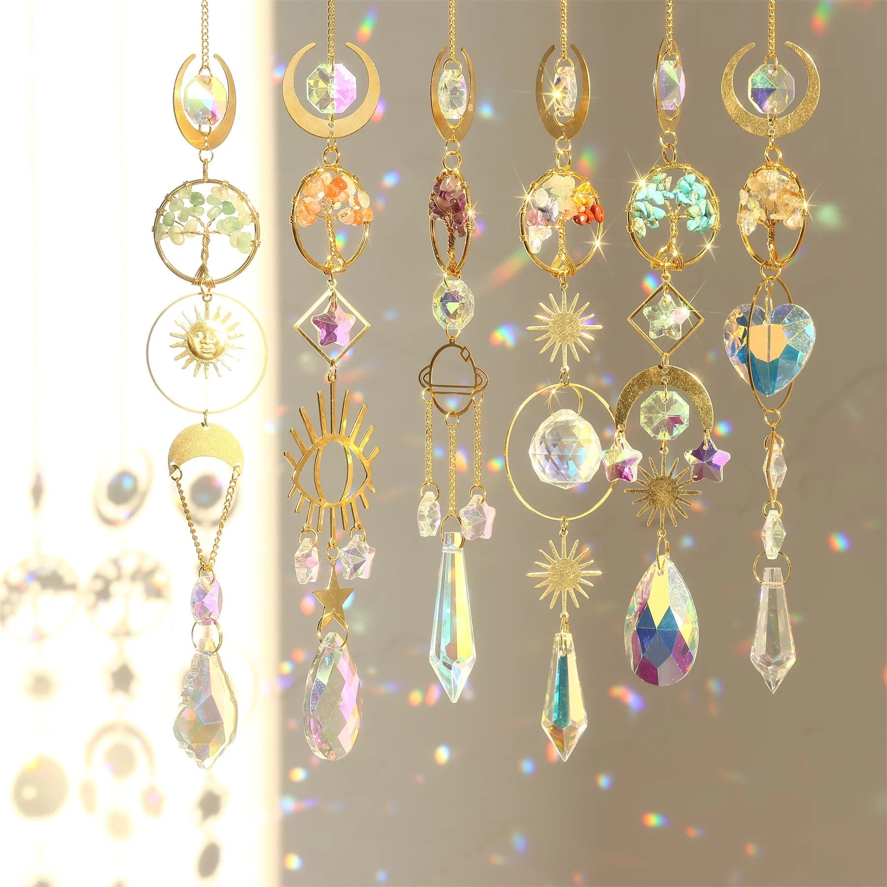 Tree of Life Crystal Suncatcher – Window Prism Light Catcher - The Uplift Shop
