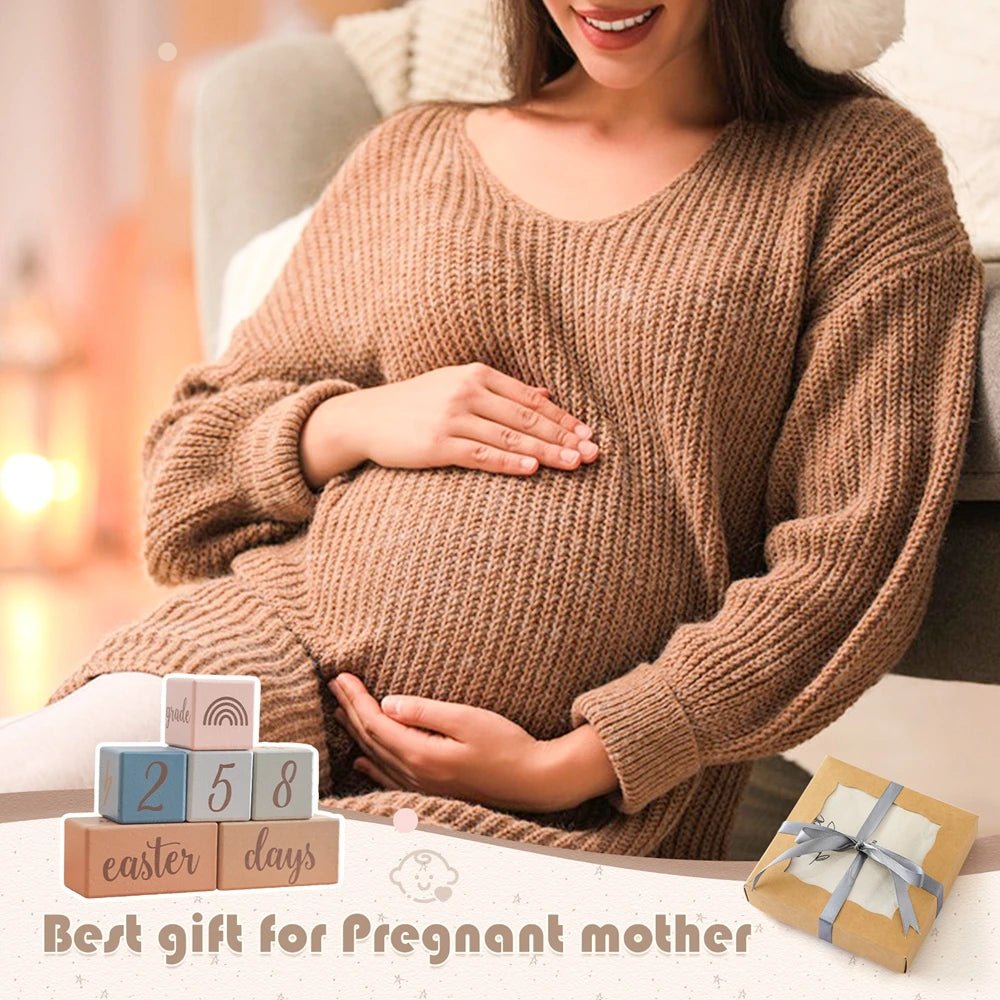 Wooden Block Baby Announcement Photography Props (8pcs) - The Uplift Shop