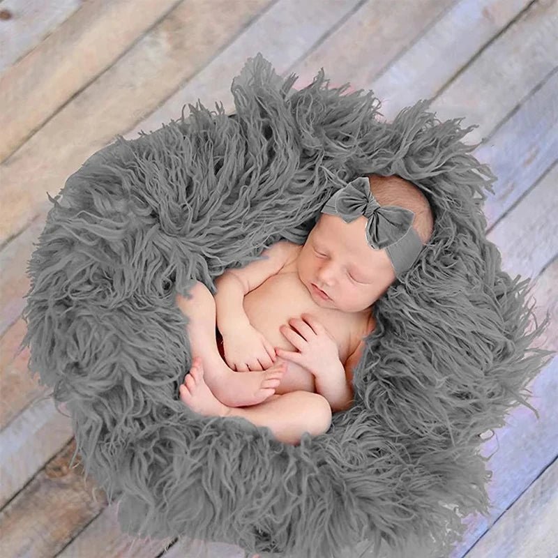Newborn Photo Shoot Set – Blanket, Wrap & Headband (3pcs) - The Uplift Shop